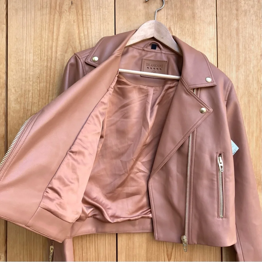 BlankNYC NWT Faux Leather Moto Jacket Sz Medium - Picture 4 of 8